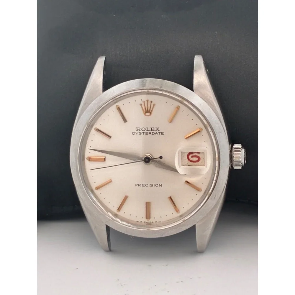 Vintage Rolex Oyster Date Precision 6694 Stainless Steel Date Watch Head